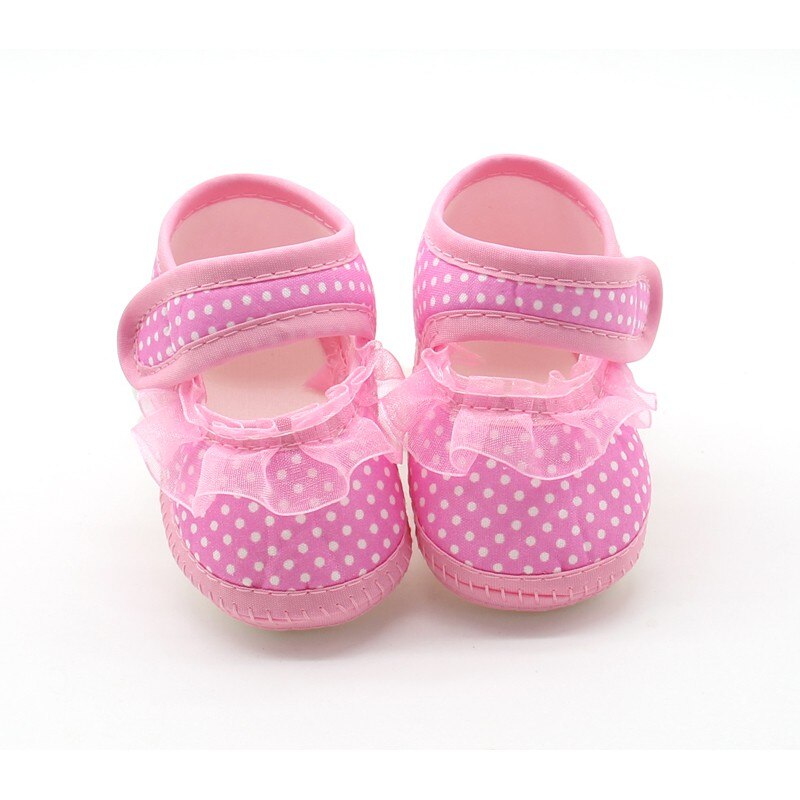 Bebé Zapatos de niñas de algodón infantil precaminante niño niñas chico Bowknot suave Anti-Slip primera cuna zapatos de 0-18 meses: Rosa / L