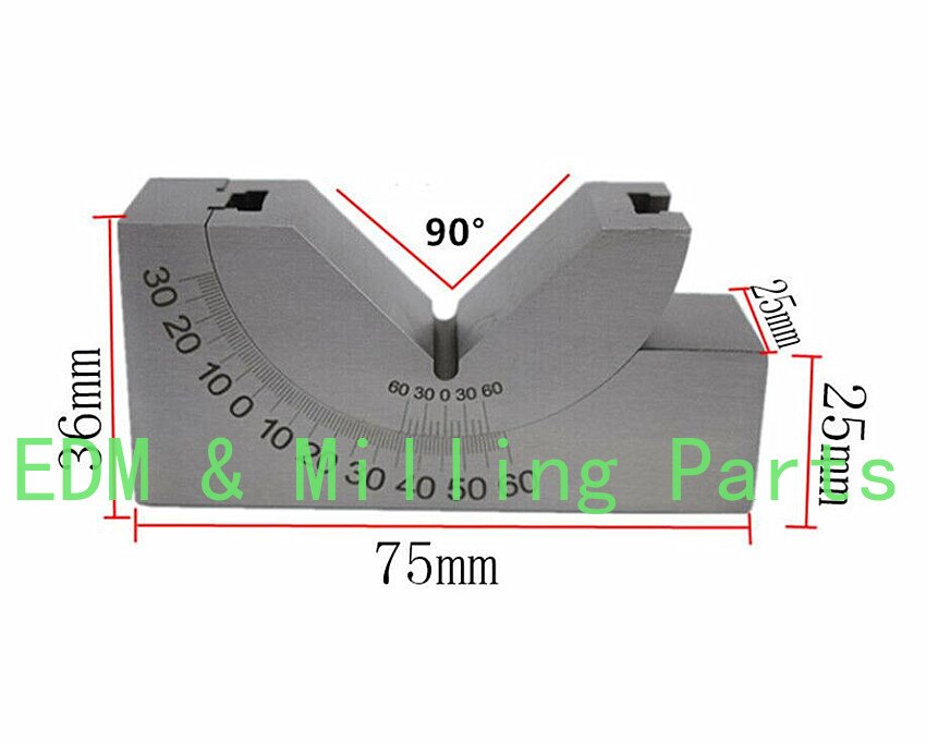 CNC Milling Precision Mini Adjustable Angle V Block 0-60 Degree Vice Grip Holding Clamp For Bridgeport Mill Part