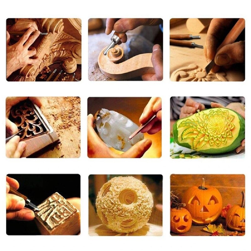 3/4/5/6/8Pcs Houtsnijwerk Tool Beitel Mes Set Houtsnijwerk Kit Houtsnede Craft carving Schrijnwerker Guts Hand Tool