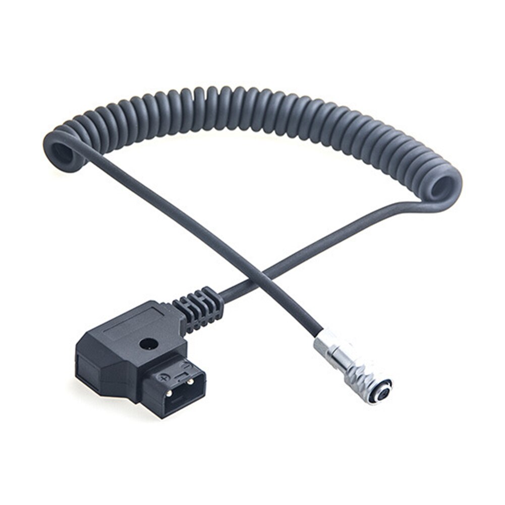 Cable de alimentación de 2 pines para cámara de cine de bolsillo, Cable de resorte duradero portátil a BMPCC 4K, seguro y práctico, ABS Flexible, 14,8 V