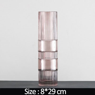 Home Decoration Flower Vase High Glass Vase Fydroponics Desktop Decoration Flower Arrangement Wedding Decoration Vases Ornaments: 3