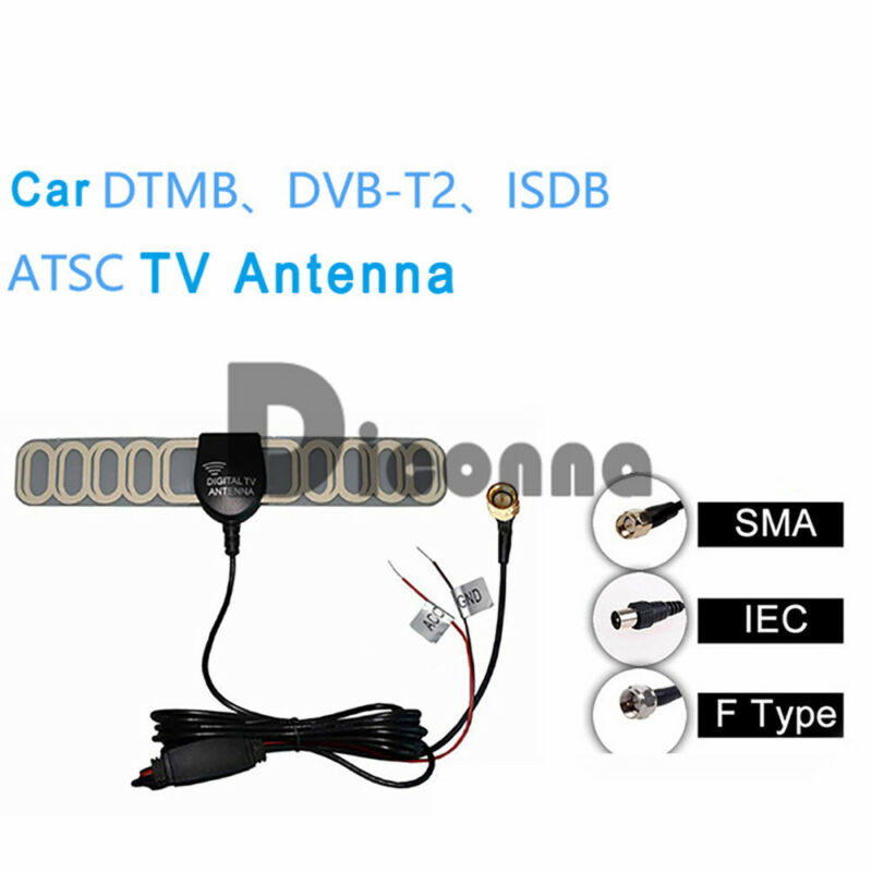 Bil auto digital tv radio am/fm antenne signalforstærker booster sma radio coax