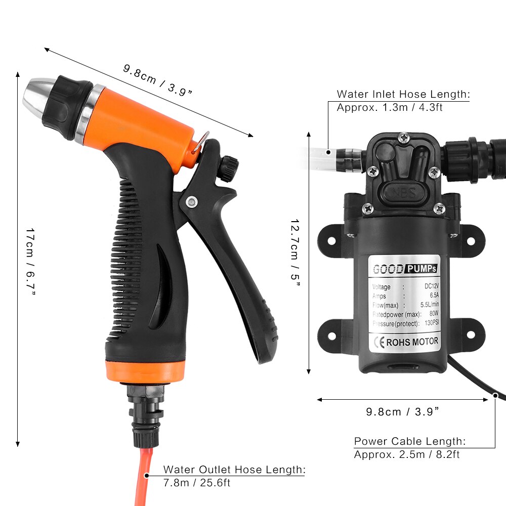 Kit de bomba lavadora carro 80w 130psi alta pressão lavagem kit sistema da bomba energia para a janela do animal estimação marinha ar condicionado limpeza