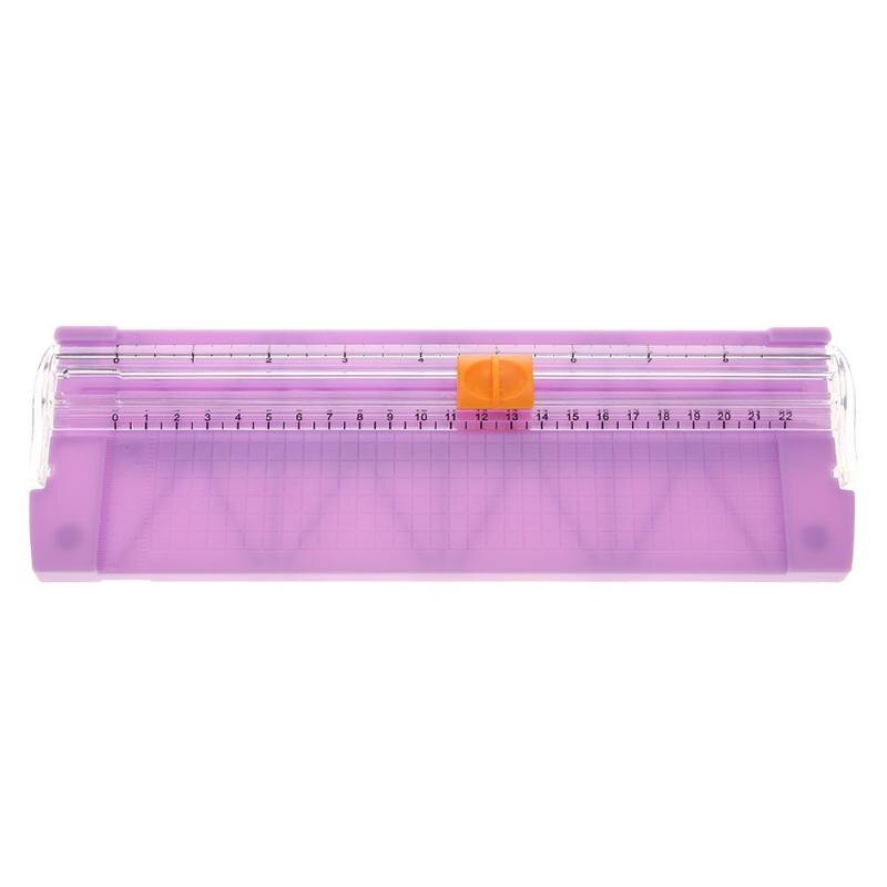 Recortador de papel portátil Mini A5, recortador de fotos de papel de precisión para bricolaje, papeles de Scrapbooking, cortador de fotos, herramientas de esterilla de corte: Purple
