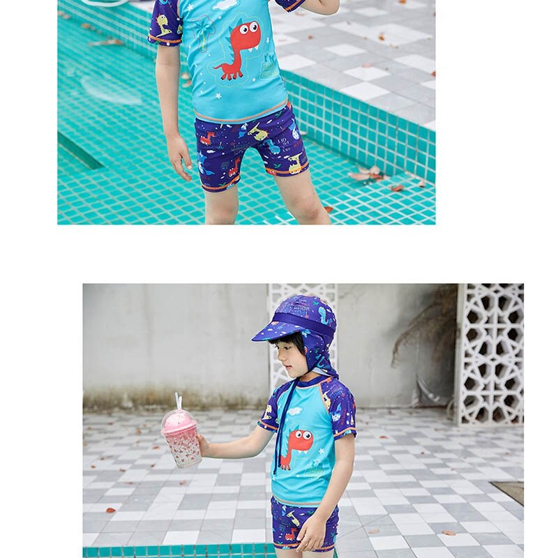 Children Boy Swimsuit Swimming Dinsour Kids Kids Swimwear For Boy Swimsuit Kids Boys Quick drying Wet-suit