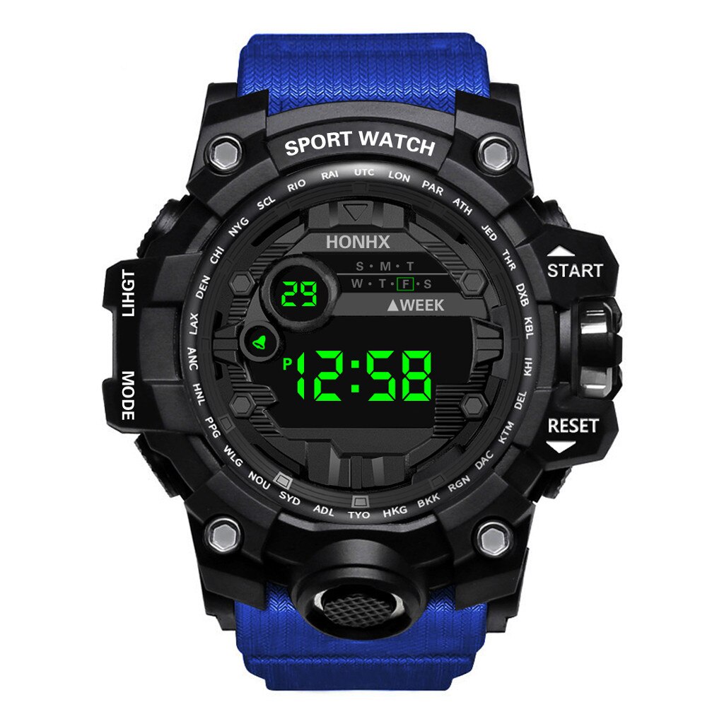 Mannen Mechanische Horloge Vrouwen Horloge Horloge Voor Honhx Luxe Heren Digitale Led Horloge Datum Sport Mannen Outdoor Elektronische horloge: B