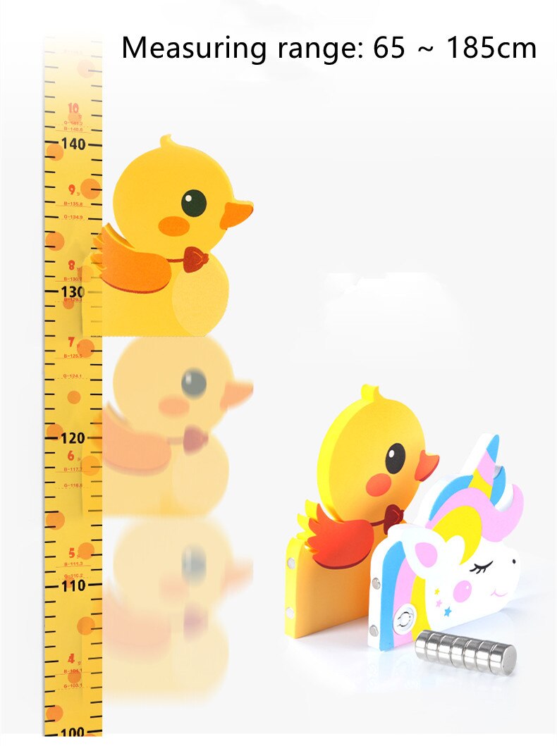 3D three-dimensional children's height ruler cartoon height ruler measuring ruler Removable Wall Sticker growth chart