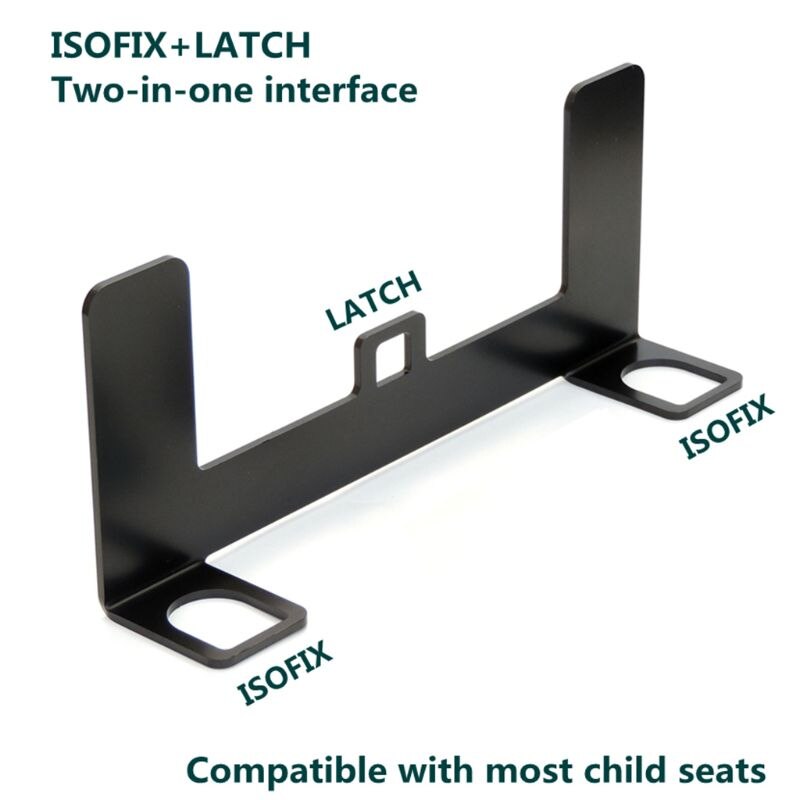 Universal bilsikkerhedssele monteret låsebeslag monteringssæt til barnesæde, til isofix-stik