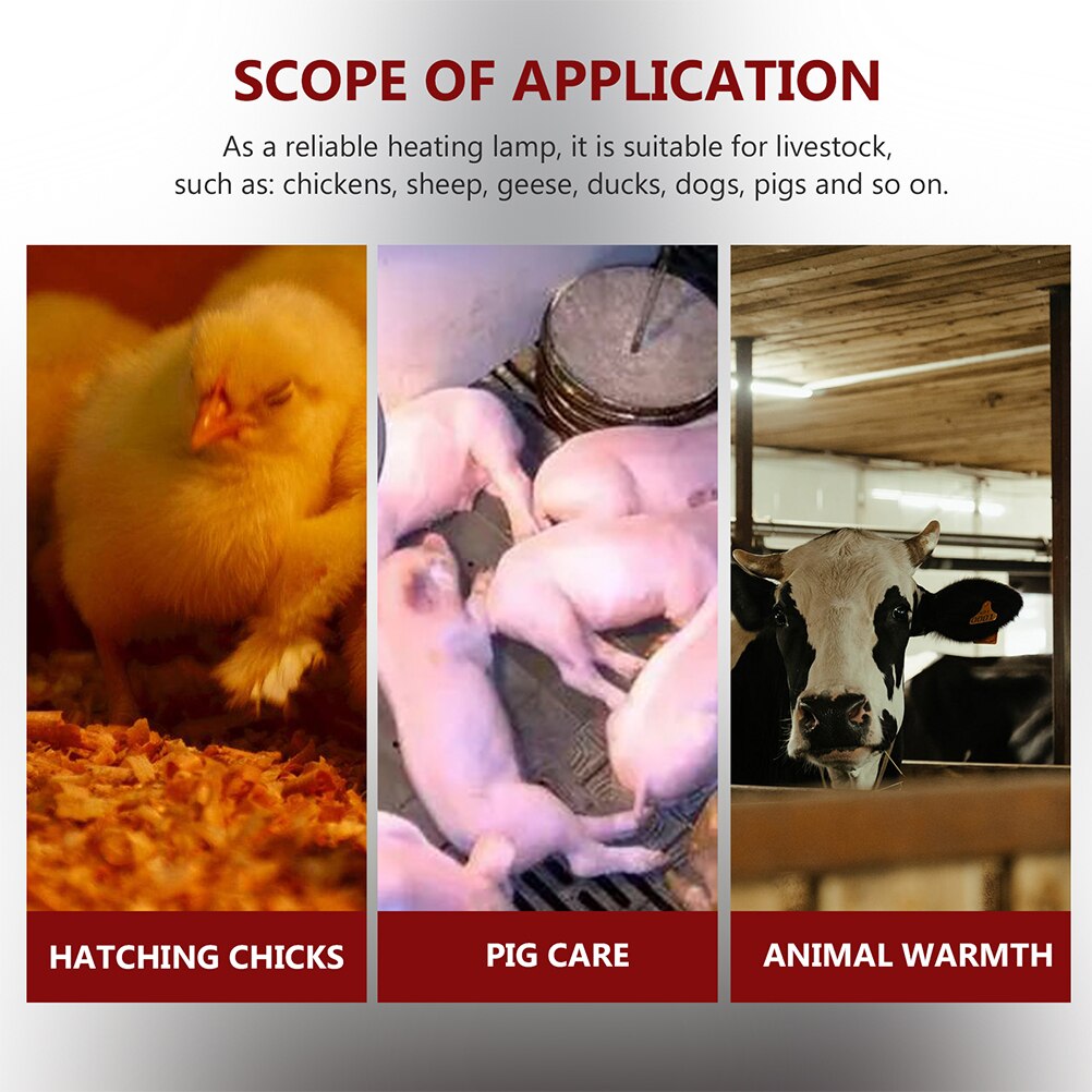 Lamp Breeding Accessory Heat Preservation Tool Farm Livestock Lamp for Insulation Replacement Livestock
