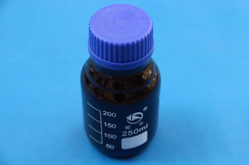 2PCS/lot Glass threaded wide mouth bottle silk mouth blue cap reagent bottle sealed bottle laboratory sampling bottle brown