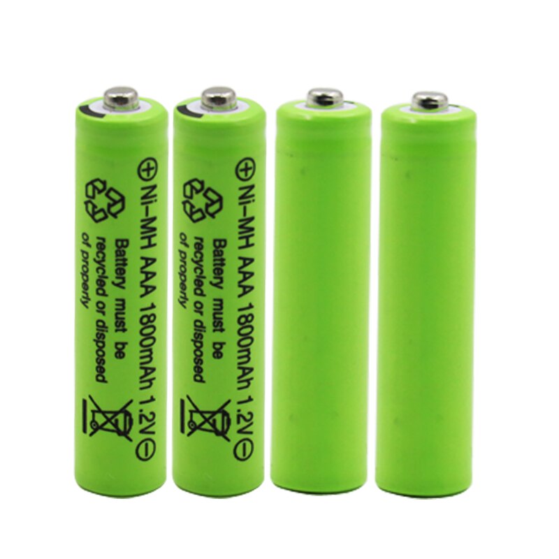 100%  nye originale aaa 1800 mah 1.2 v genopladeligt batteri aaa 1800 mah ni-mh genopladeligt 1.2 v 2a batteri