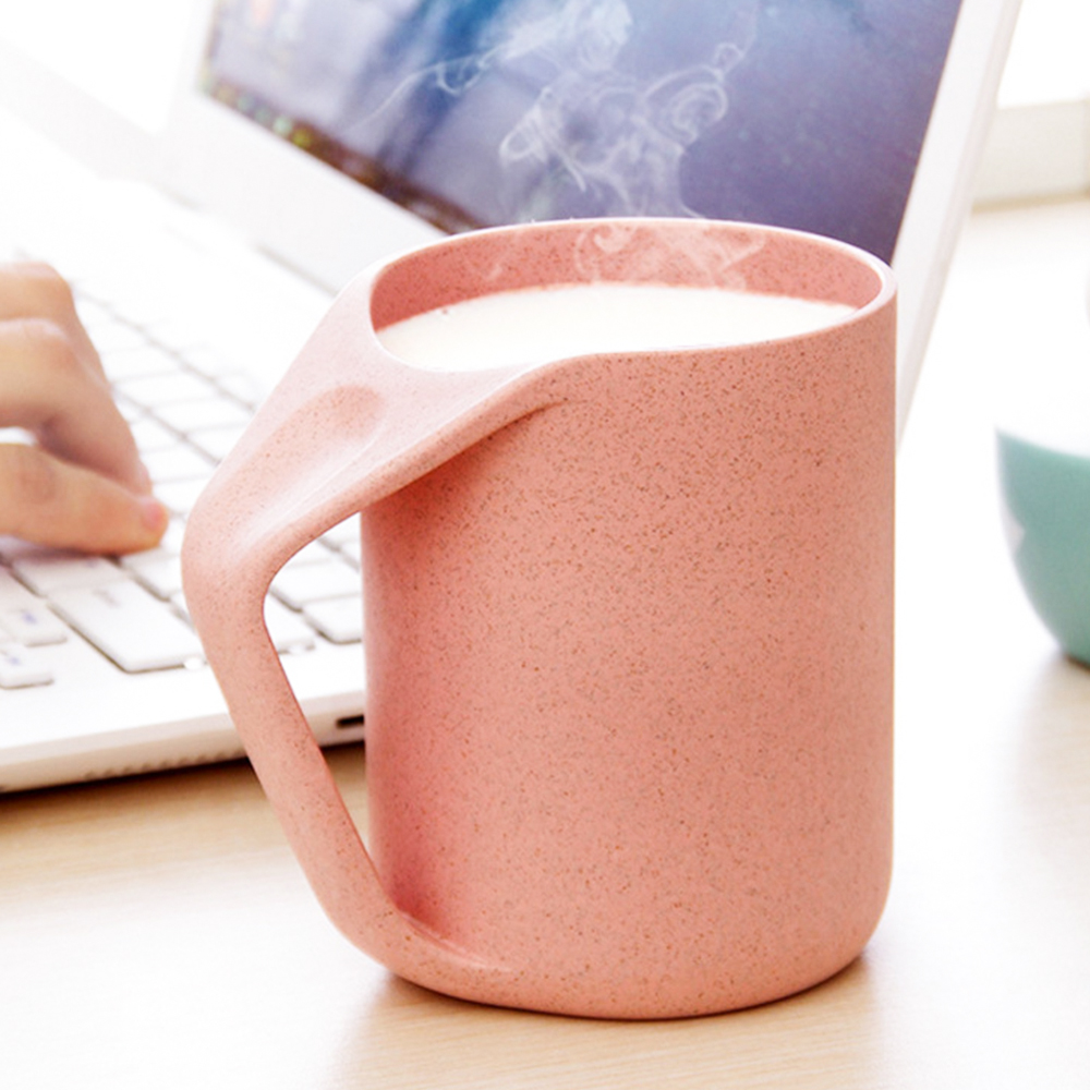 Toothbrush Toothpaste Organizer Eco-Friendly Wheat Straw Biodegradable Unbreakable Cup Mouthwash Water Mug Bathroom Tumbler