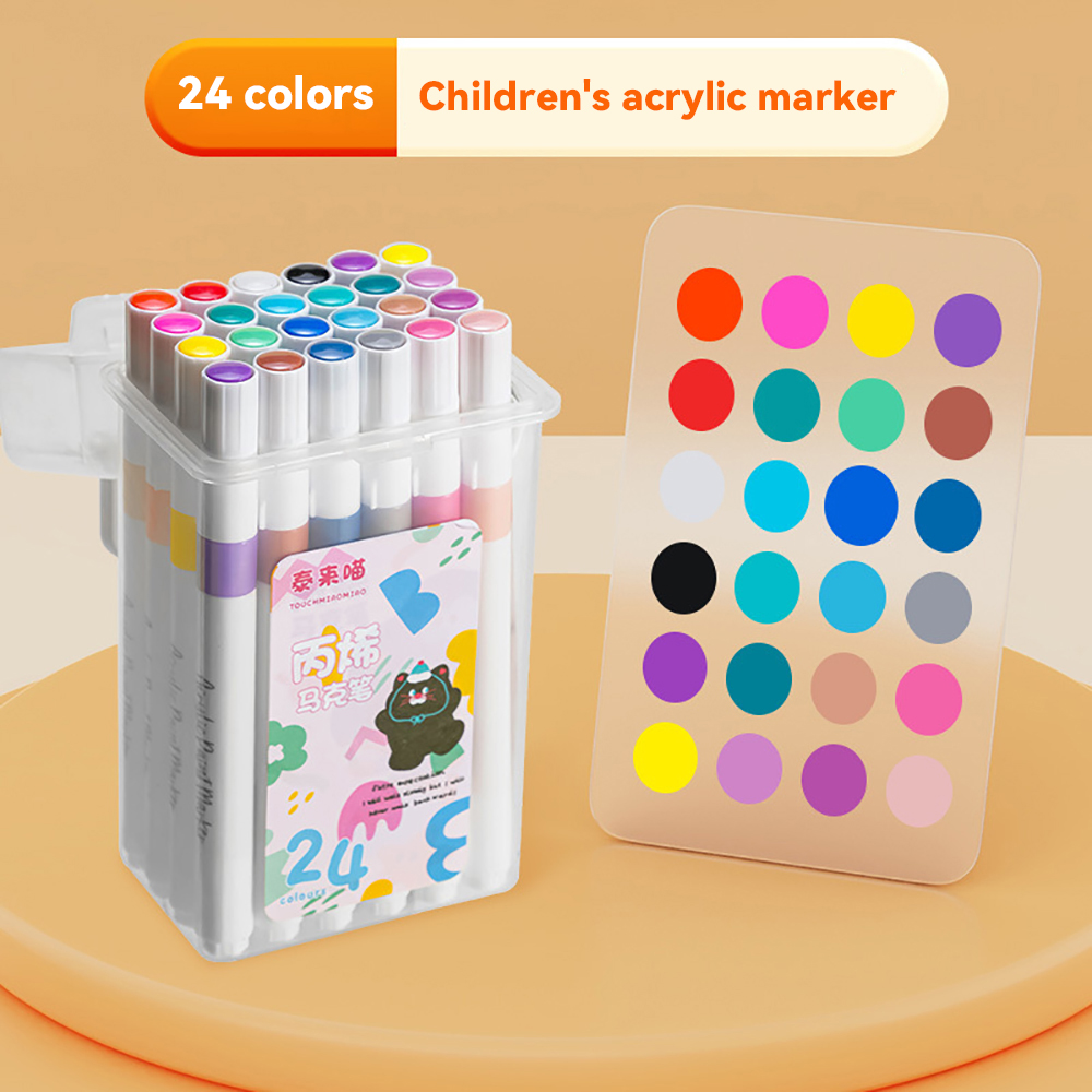 24/36/48/60/80 Farben Acryl Marker Waschbar Kunst Farbe Graffiti Farbe Stift für Kinder Keramik Glas Holz Leinwand Karte Diy Liefert: WHITE