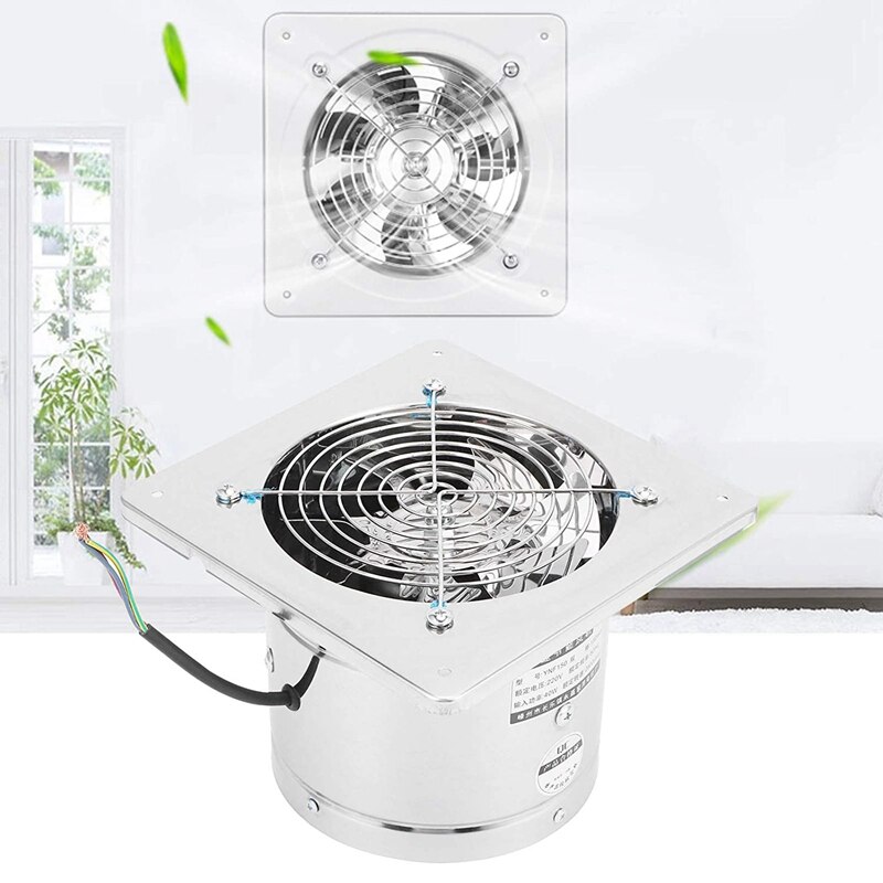 6 inch 40w 220v hogesnelheids afzuigventilator kleine ventilator afzuiger voor toilet, keuken, badkamer, hangend aan muur of raam