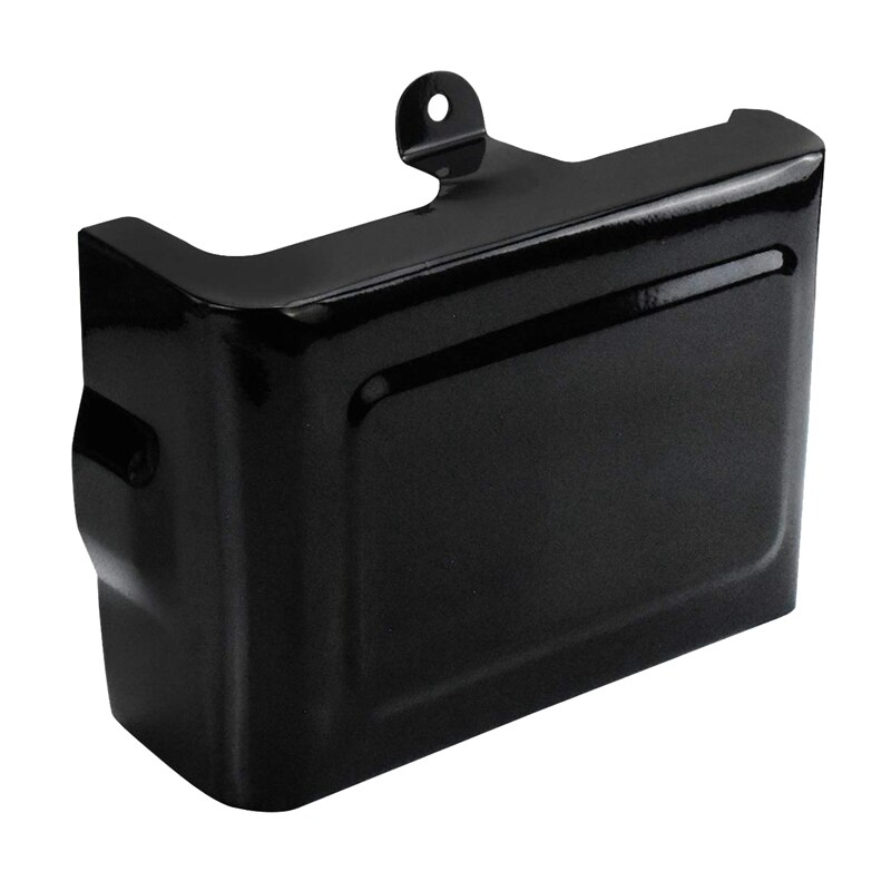 Motorrad LINKE Seite Batterie Abdeckung Schutz Rahmen Passt für Dyna Fett Bob Super gleiten weit gleiten schalten 06-17 (Glanz Schwarz)