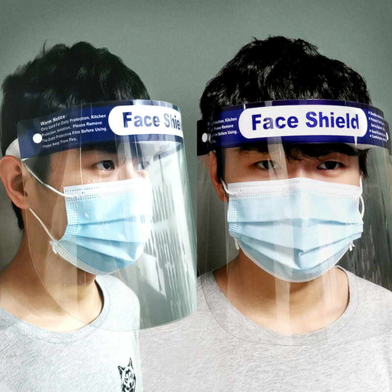 Full Face Shield Mask Clear Flip Up Visor oil fume Protection Safety Work Guard