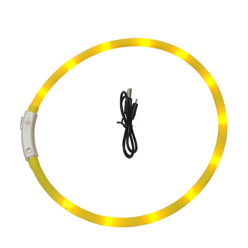 USB Charging Night Glowing Luminous Dog Collars LED Dog Collar Pet Dog Collar Rechargeable Night Safety Flashing Necklace