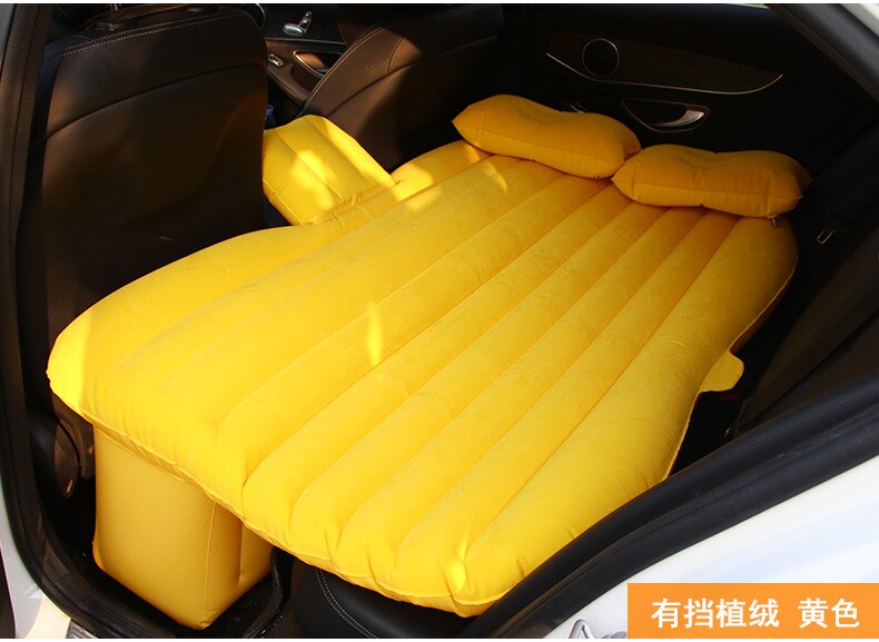 Cama hinchable de aire para coche, accesorios de coche, cama de viaje, paño de flocado, para viajes al aire libre