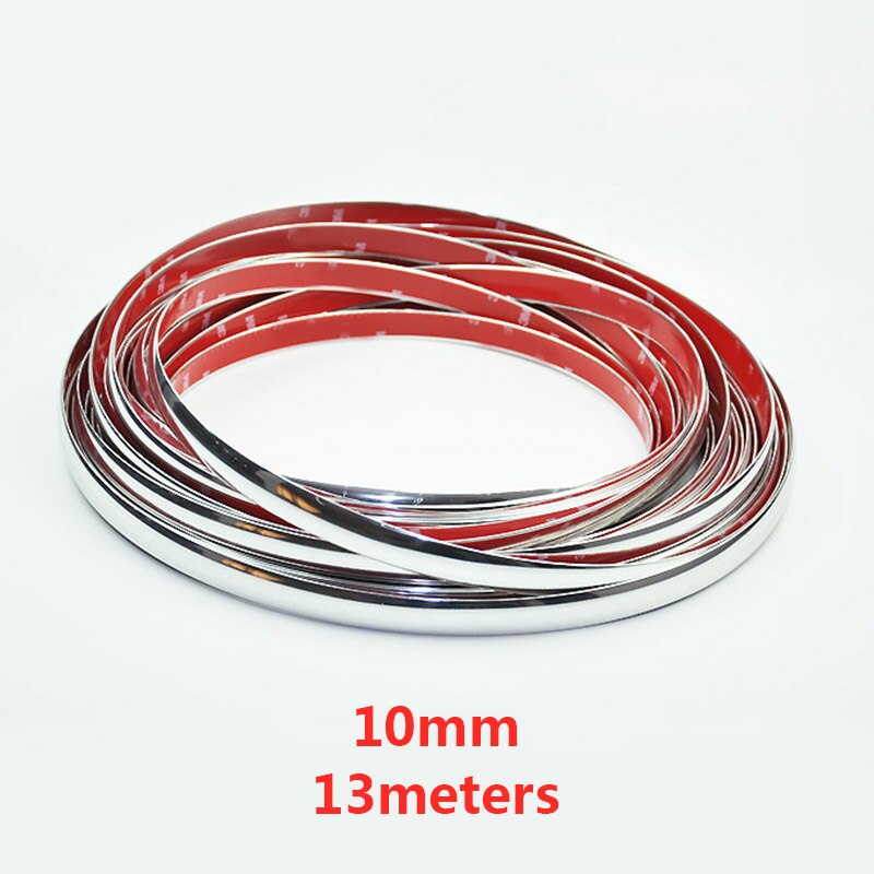 Auto Chrome Strip Styling Decoratie Moulding Trim Strips Tape Auto Diy Body Bumper Bescherm Sticker Auto Deur Versieringen: 10mm