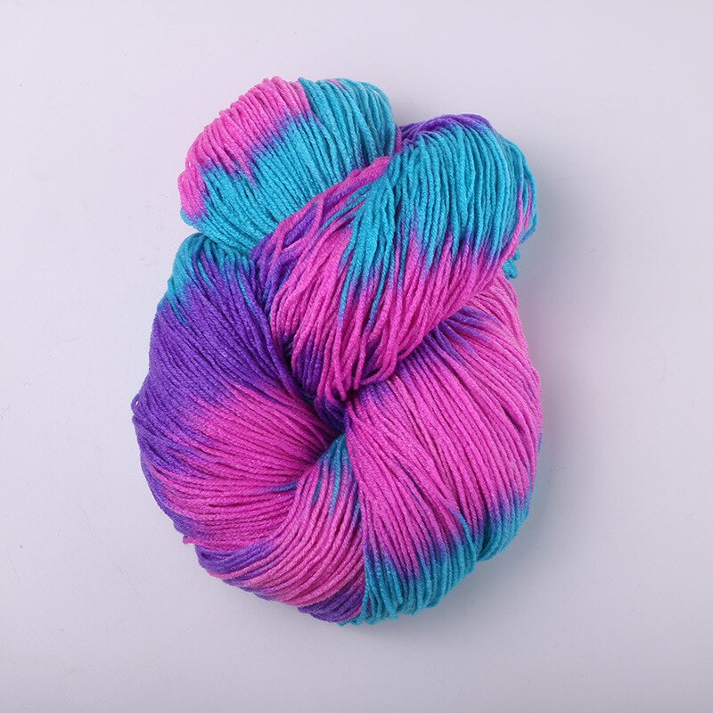 50g 110 Meter Dyed Flashy Chunky Crochet Yarn Colorful Milk Cotton Yarn Baby Sweaters Knitting Mohair Wool Yarn Crochet Needle