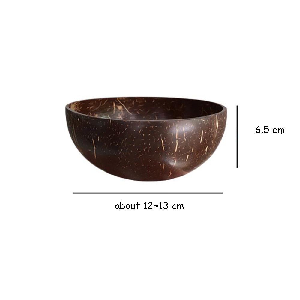Lot De 4 Bols En Noix De Coco Véritable - Extérieur Poli, Intérieur Laqué - Déco Ethnique