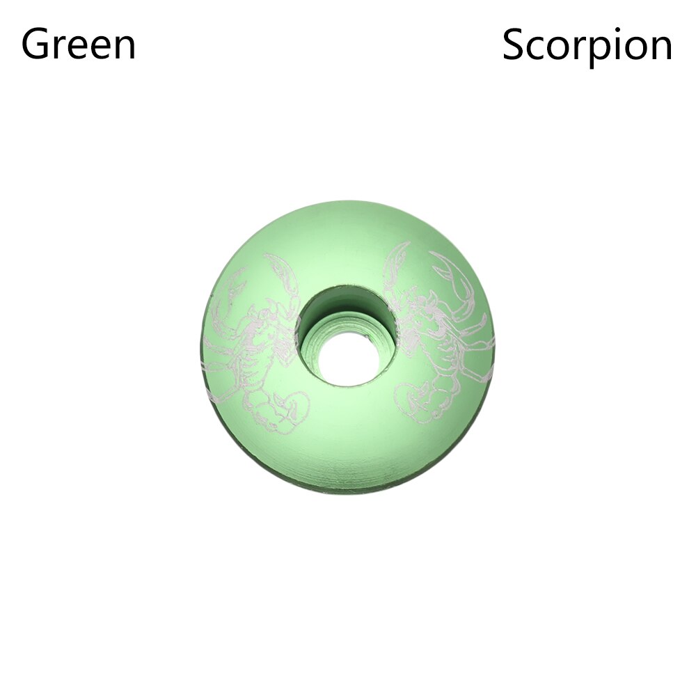1 PC Bicycle Headset Cover Bowl Covers Ultra-ligh Headsets Top Cap Front Lid MTB Road Bike Fixed Gear Folding Track for Bicycle: Green-Scorpion