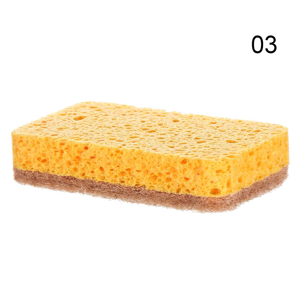 Schotel Loofah Spons Biologisch Afbreekbaar Schrobben Kokos Sponzen Kokosnoot Houten Pulp Schuursponsje Fiber Scrubber Voor Keuken: 3-Sponge