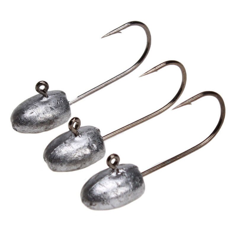 Anzuelo de gusanos pequeños y suaves de OBSESSION, anzuelo de Rockfish 1g, 2g, 3g, 4g, 10 Uds., Mini anzuelos de plomo para pesca de carpa