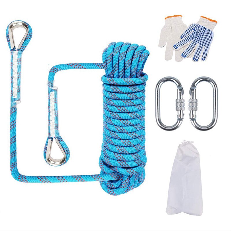 20M Outdoor Climbing Rope Diameter 10 mm Outdoor Hiking Accessories High Strength Rope Safety Rope Lifeline Hiking Accessories B: Default Title