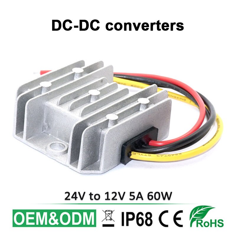 24V to 12V Waterproof Step Down DC DC Converter 24V TO 12V 5A/10A Car Power Converters Step-up Adapter 12V To 24V Waterproof