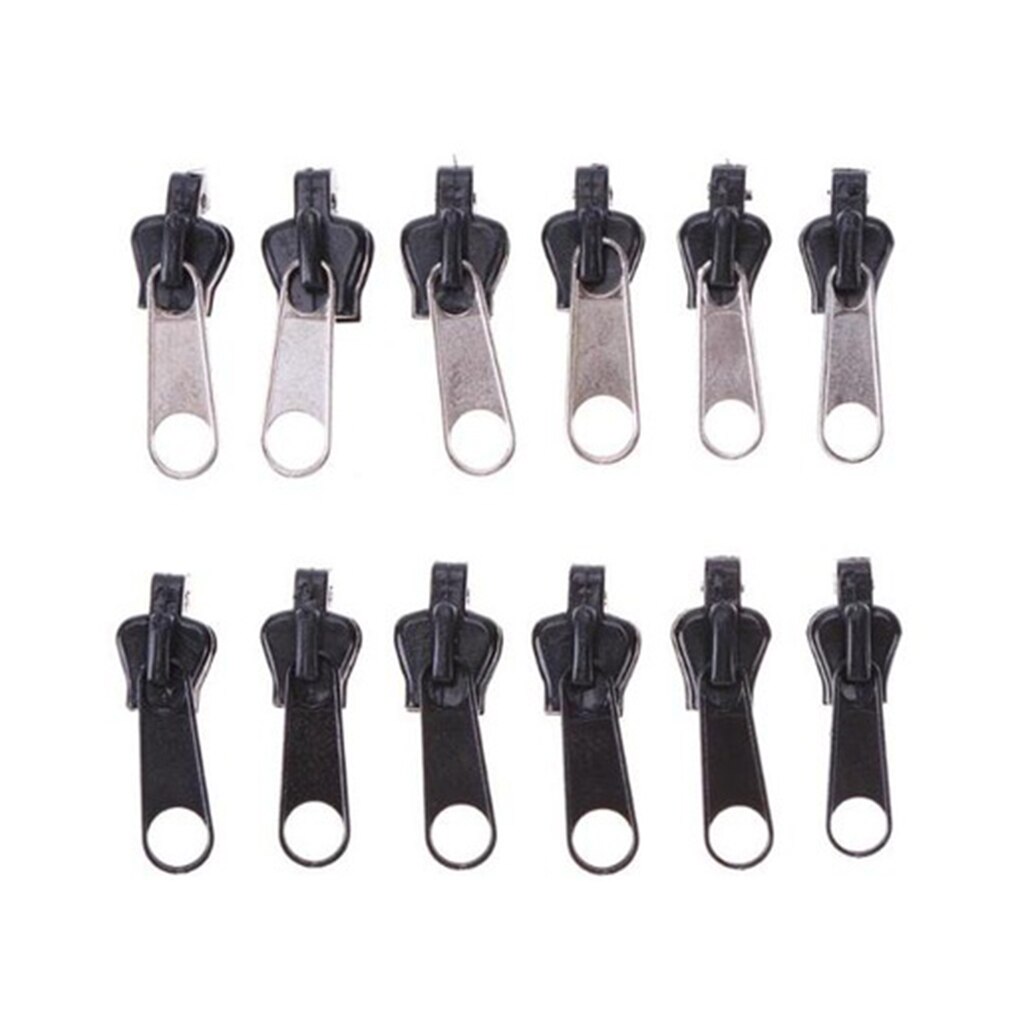 12/6Pcs Universal Instant Fix Zipper Repair Kit Replacement Zip Slider Teeth Rescue Zippers Sewing Clothes