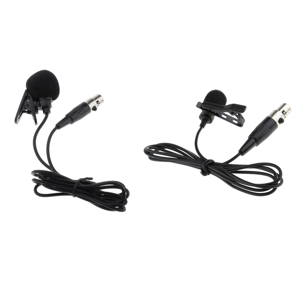 Micrófono Lavalier XLR Premium, Conector de 3 pines, Clip de plástico/Metal, 1m/pies, duradero, 1 unidad