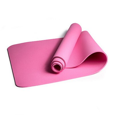 Eco-Friendly 6mm TPE With Posture Line Thicken Yoga Pilates Mats Pad For Lose Weight Home Gym: Pink