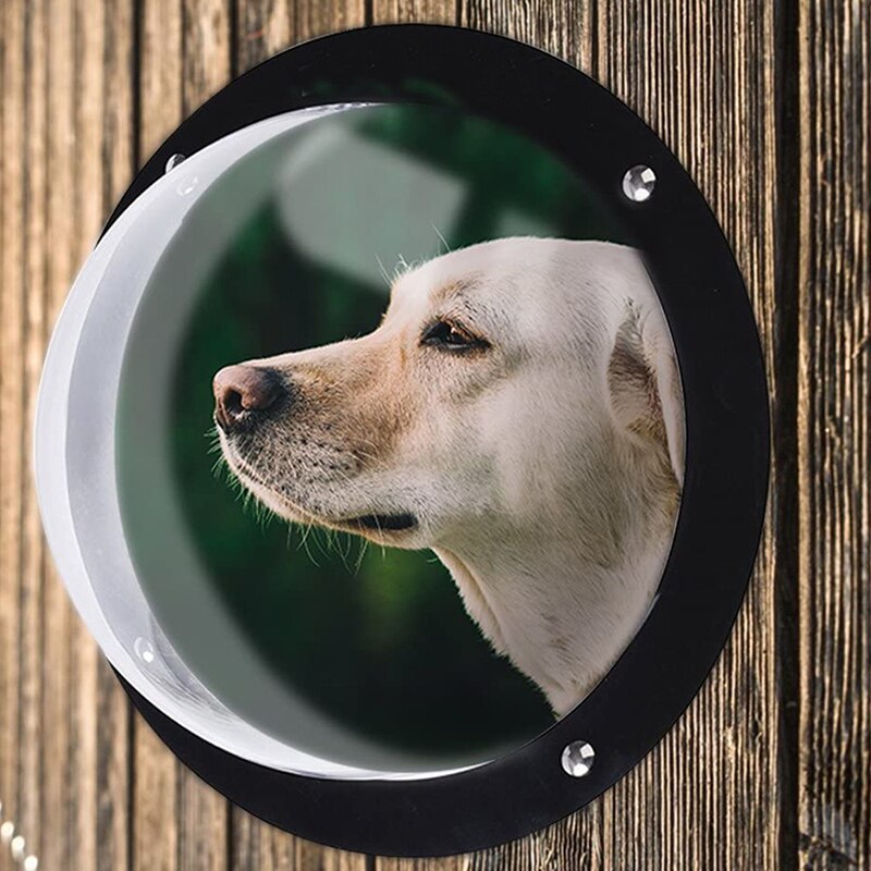 Hond Poort Duurzaam Ronde Transparante Hond Hek Venster Acryl Buiten Achtertuin Dome Patrijspoort Verminderde Barking Pet Supply