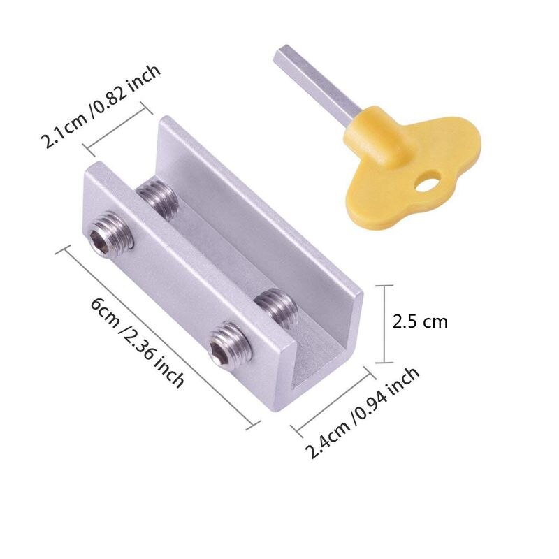 4 stuks Verstelbare Schuifraam Sloten Stop Aluminium Deur Frame Security Lock