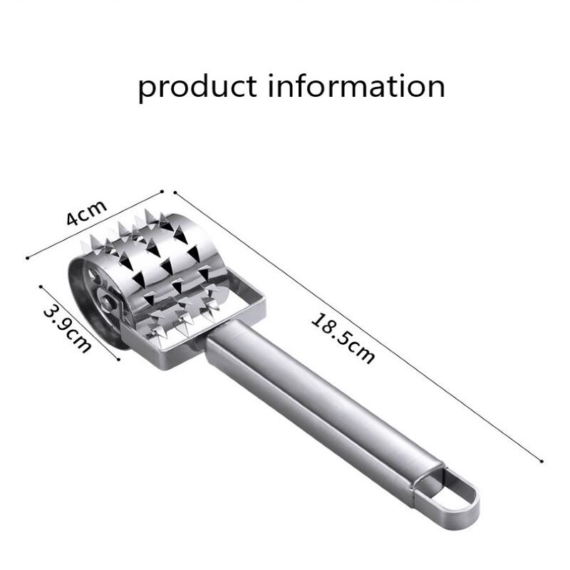 Acier inoxydable attendrisseur de viande en vrac viande marteau Steak marteau roulant tendre viande Piercing dispositif en vrac viande dispositif ustensiles de cuisine