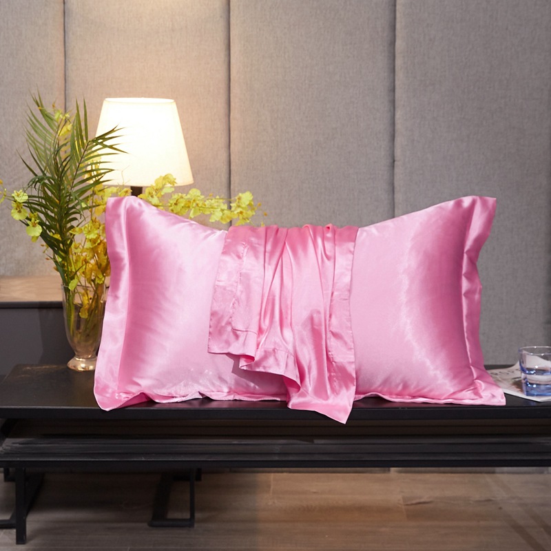 Kissenbezug aus 100 % reiner Seide, 2 Stück, Königin-König-Größe-Größe für Hotel, Zuhause, weicher, gesunder Kissenbezug, Kissenbezug aus Seide, 48 x 74 cm: Silber