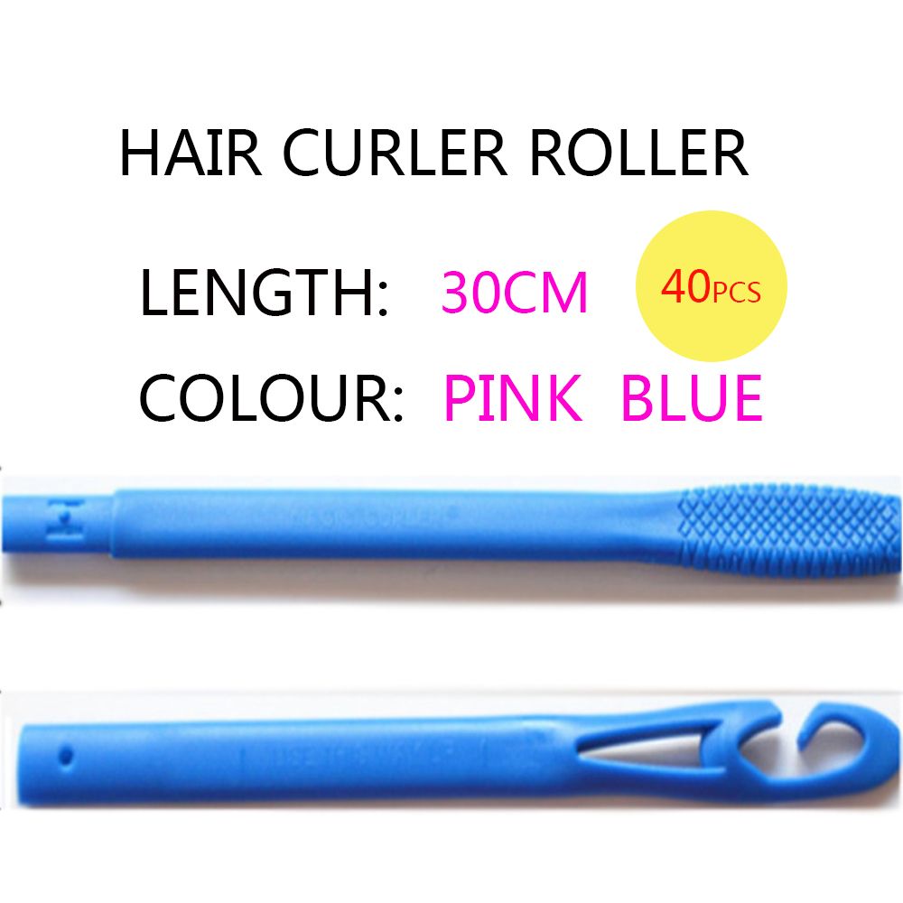 40pcs/65cm Magic Hair Roller Spiral DIY Hair Curlers Soft Hair Curler Rollers For Curling Hair Plastic Rollers: 40PCS 30CM