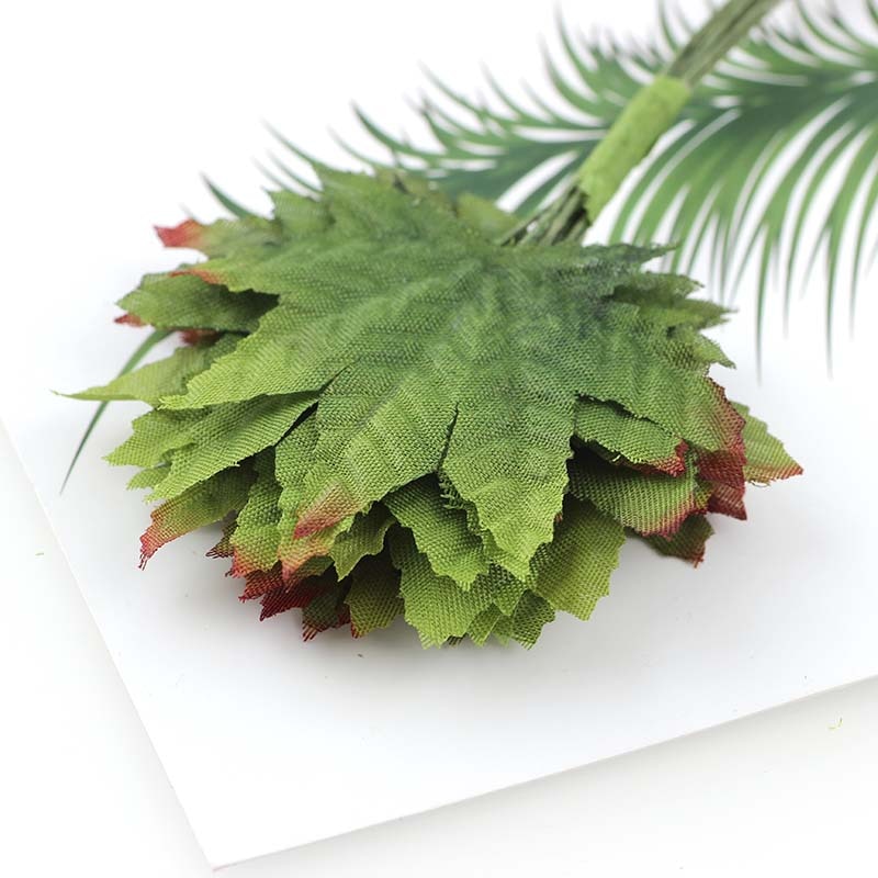 Ongeveer 10-13 Stks/Bos Kunstbloemen Simulatie Rose Plastic Groen/Geel Blad Nep Zijde Bloemen Voor bruiloft Decoratie