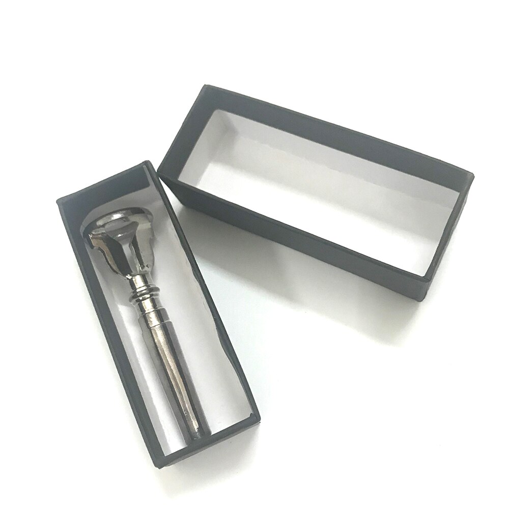 ! trompeta de Metal plateado para practicar la vibración de los labios, trompeta, ejercicio, trompeta y boca