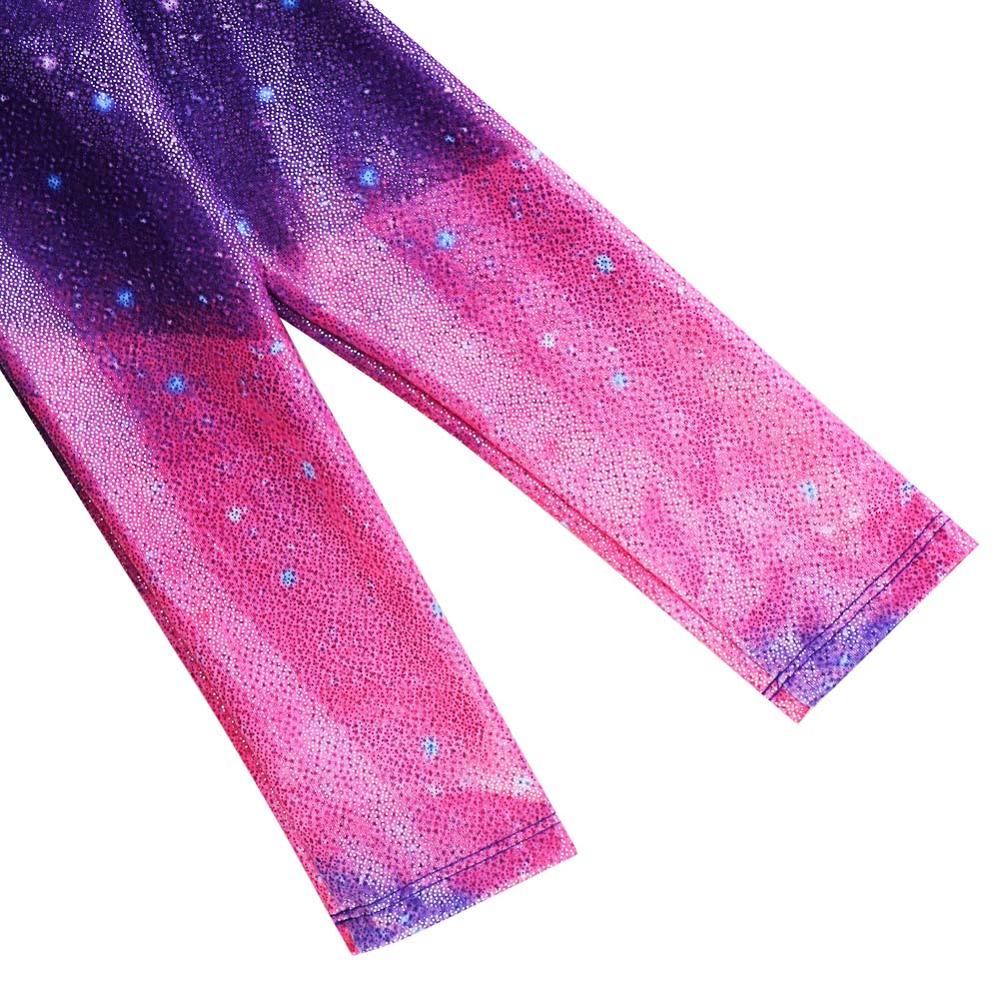 BAOHULU Ballet Newest Dance Leotard for Girls Long Sleeve Gymnastics Leotard Shiny Elk Print Ballerina Costume Tights