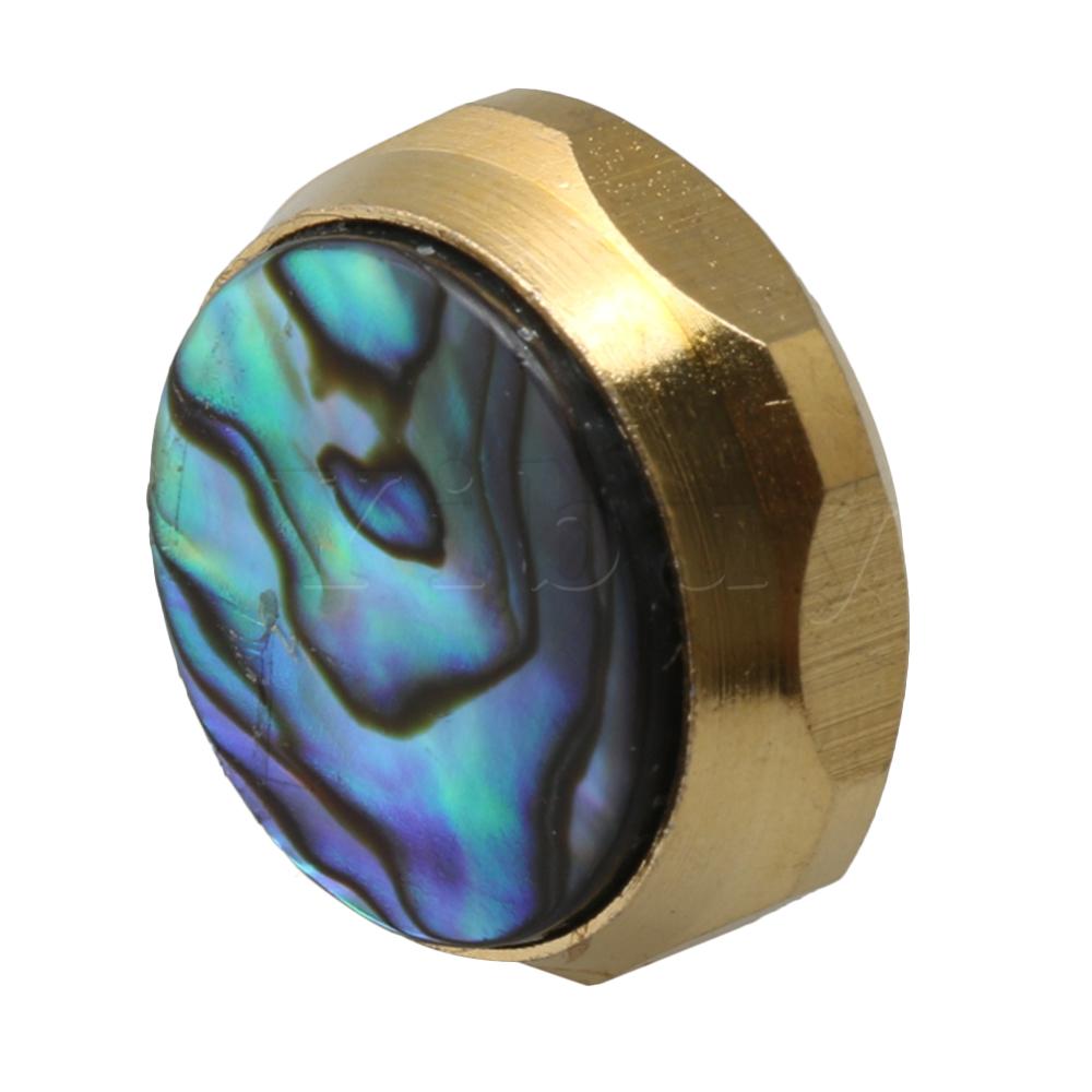 Yibuy 9 stykker trompeter finger knapper legering gylden med abalone shell indlæg