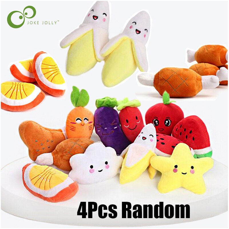 4pc Lustige Mini Plüsch quetschen Spielzeug Orange Huhn beine Karotte Klang Spielzeug Obst Lebensmittel für freundlicher erwachsene Anti betonen spielzeug Werkzeug YJN: Ursprünglich Titel