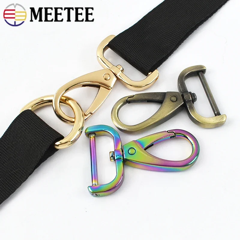 5Pcs Detachable Bag Buckles for Strap 13-38mm Metal Swivel Lobster Clasp Belt Webbing Trigger Snap Hook DIY Accessories