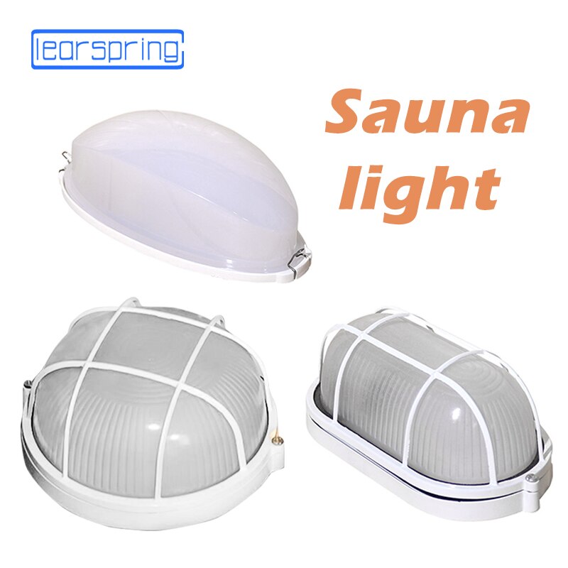 Premium Classic Grid Bulkhead Wall/Trans Globe Light/Ceiling,Suitable For Outdoor/Sauna Room/Storehouse Use - Oval - 8 inches