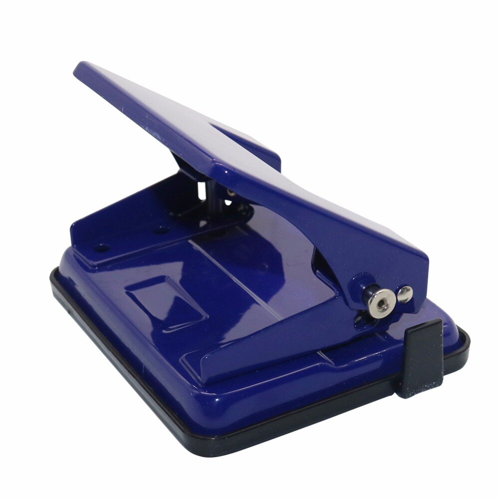 School Office Metal Two Hole Puncher Hand Paper Punch Two Hole Scrapbooking Punches 20 Pages Paper Cutter 1 PC 6mm hole