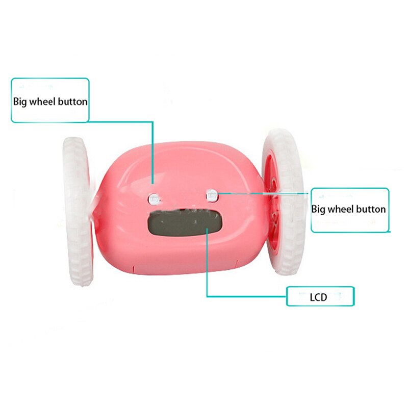 Reloj despertador de ruedas con retroiluminación Extra fuerte para adulto o chico, divertido, Rodante, salir a correr, para saltar