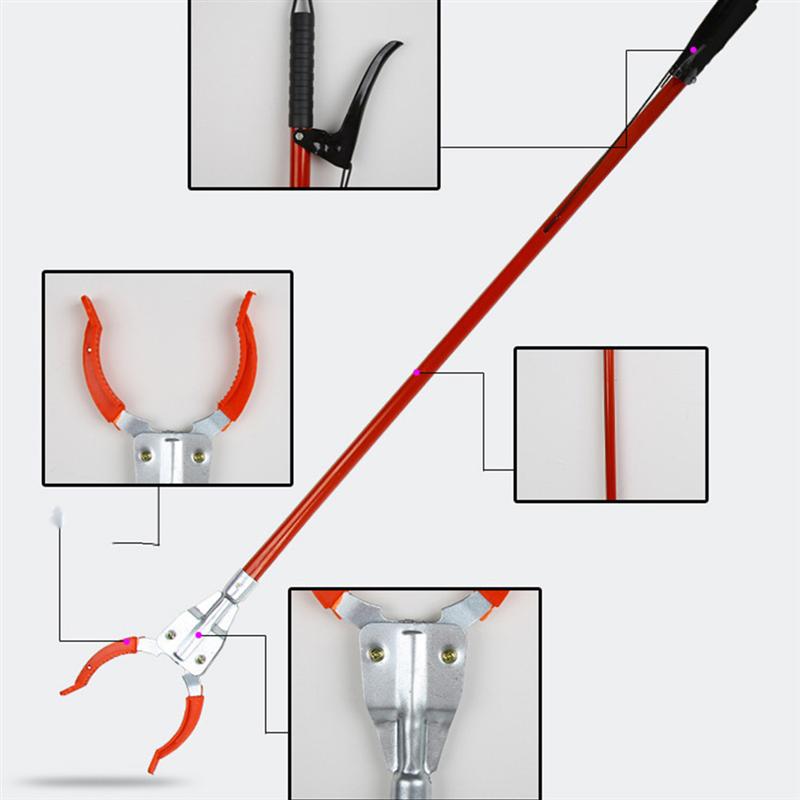 1pc Trash Clamp Rubbish Pick Up Clip Long Foldable Garbage Cramp Sanitory Worker Accessories Garbage Pickup