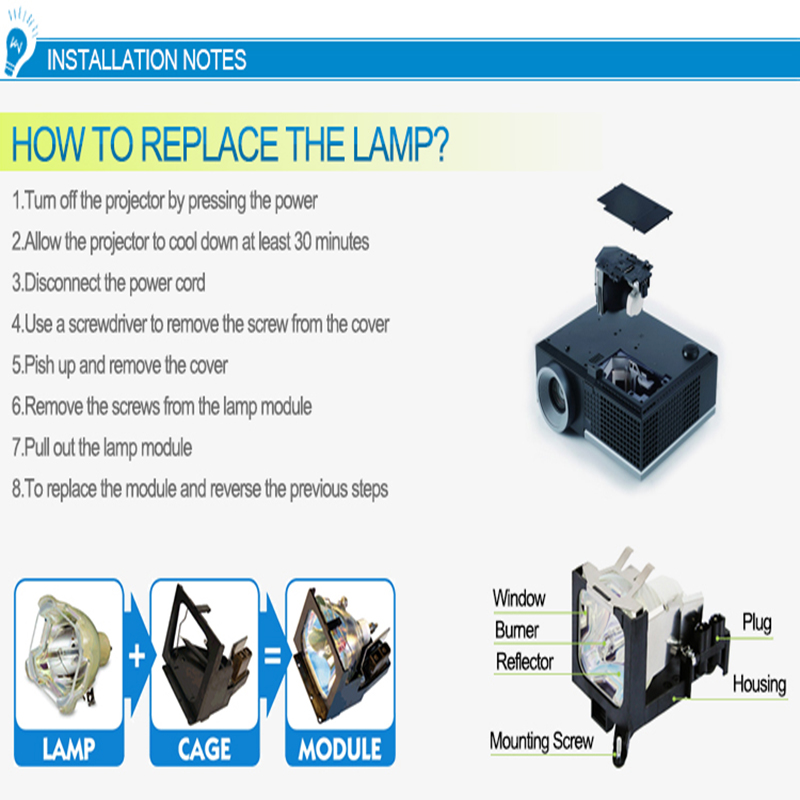 for Epson Projector lamp for ELPLP67 V13H010L67 EB-X02 EB-S02 EB-W02 EB-W12 EB-X12 EB-S12 S12 EB-X11 EB-X14 EB-W16 eb-s11 H432B