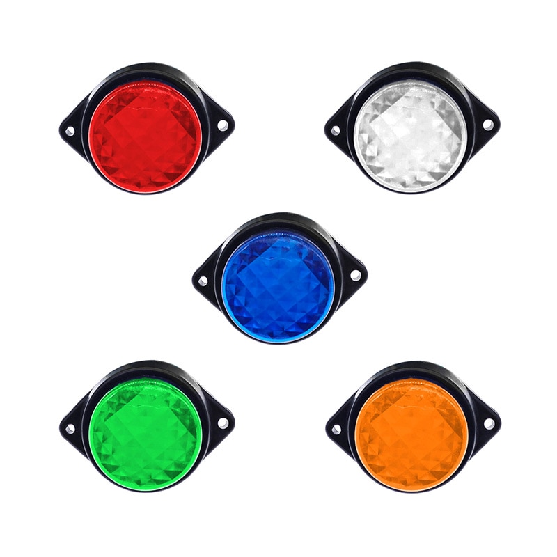 24V Led Indicator Licht Rood Geel Groen Blauw Wit Side Lights Ontruiming Lamp